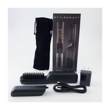 Load image into Gallery viewer, StyleCraft Heat Stroke Wireless Beard & Styling Hot Brush Black