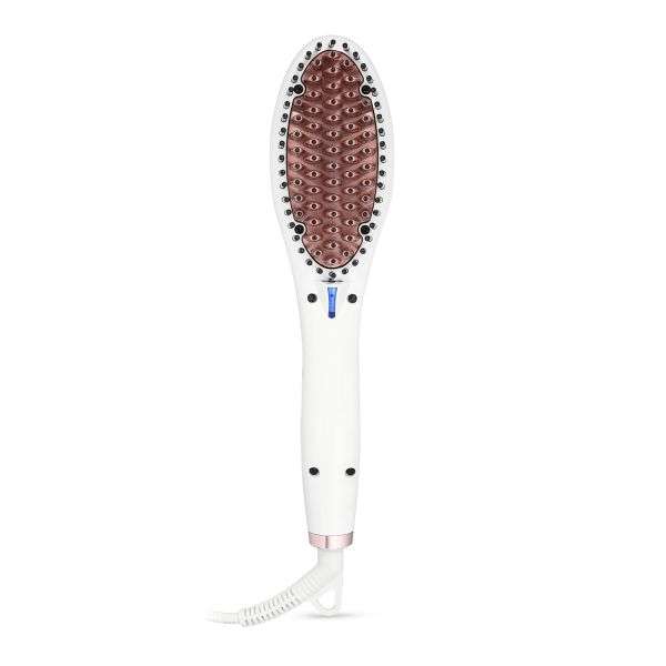 IONIC STRAIGHTENING HOT BRUSH WITH COOL TIPS AND LED DISPLAY