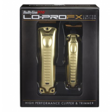 Load image into Gallery viewer, Babyliss Pro Lo-ProFX Gold Clipper and Trimmer Combo
