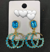 Load image into Gallery viewer, Fashion G Big Diamond Square Bling Earrings
