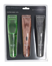 Load image into Gallery viewer, StyleCraft Ergo Lids - Transparent Green, Grey Wood, Red Wood
